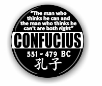 Confucius, small badge